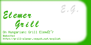 elemer grill business card